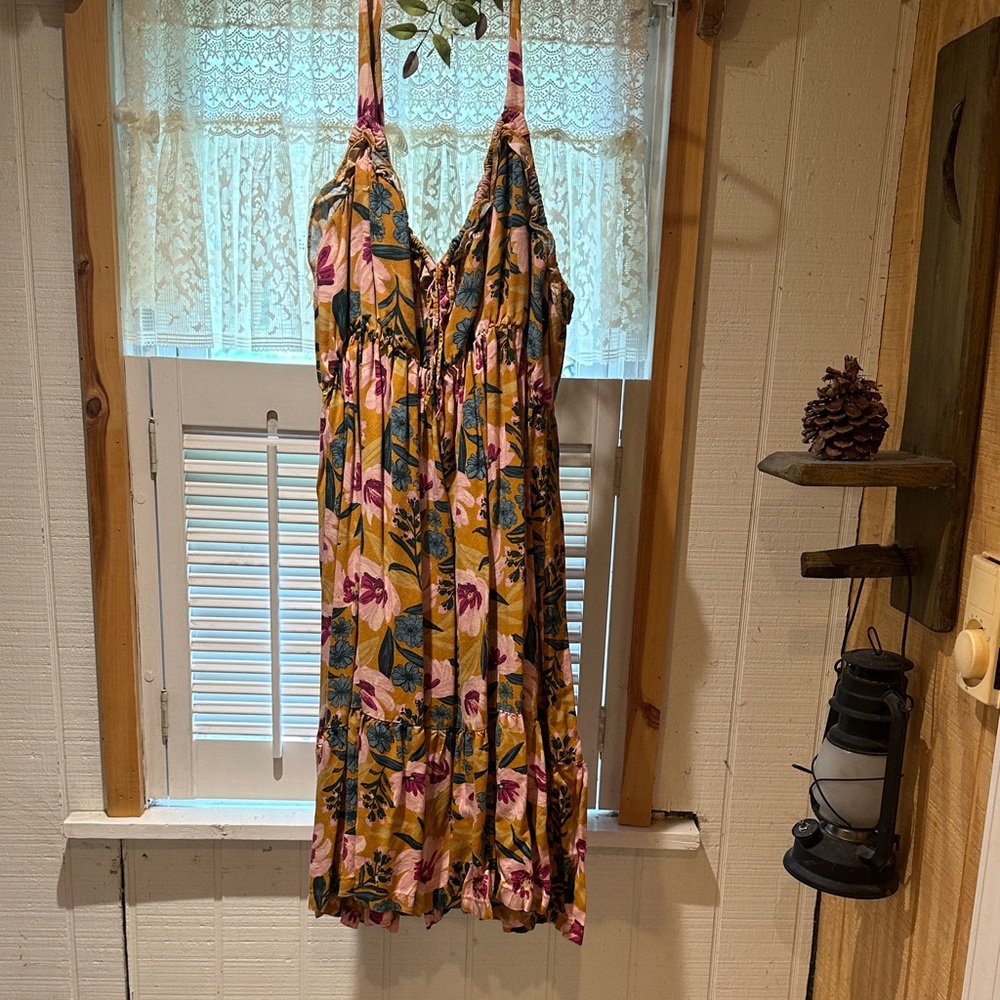 Floral short Maxi Dress